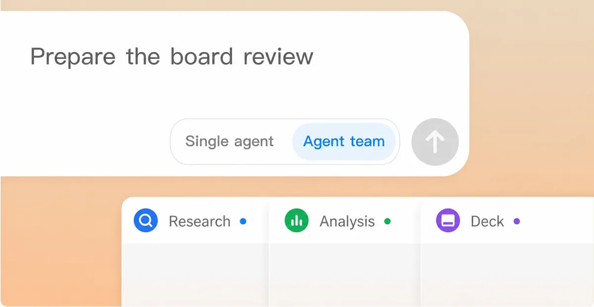 A team of agents supervised from one run