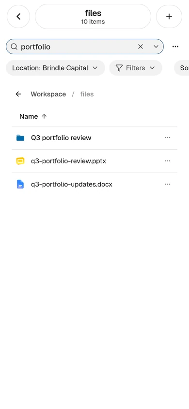 Drive search results on a phone